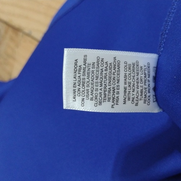 Milly Blue Fit & Flare Sleeveless Dress Exposed Goldtone Back Zip Size 4 - Picture 8 of 11